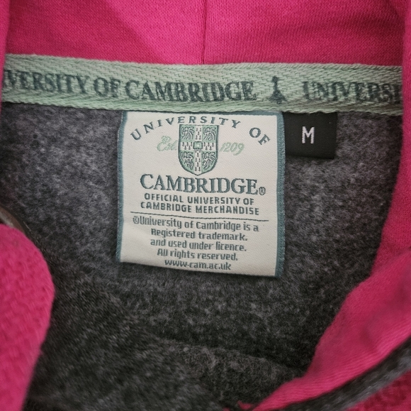 Cambridge University Gray Hoodie, Warm, Size M, Official Merchandise - Picture 7 of 9